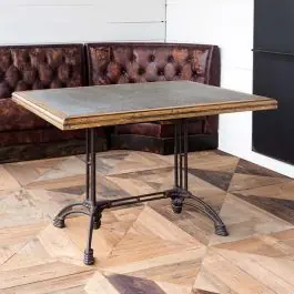 Zinc Top Cafe Style Table | SHIPS FREE Bulk Order