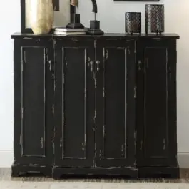 Antiqued 4 Door Console Cabinet Low Price