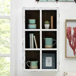 Antiqued Window Frame Wall Cabinet New Release