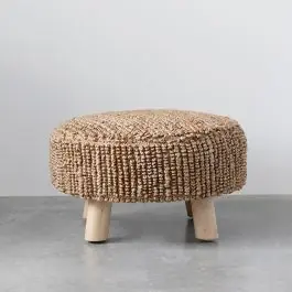 Woven Jute Round Foot Stool Limited Offer