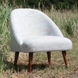 Barrel Chair With Wood Legs Grab Now