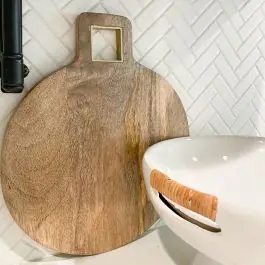 Mango Wood Cutting Board With Brass Handle Editor’s Pick