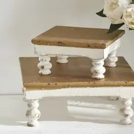 Distressed Spindle Leg Riser Set of 2 Same Day Shipping