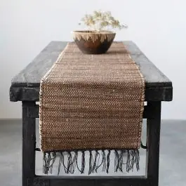 Secure Checkout Casual Classics Fringed Table Runner