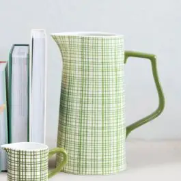Pretty Patterned Stoneware Pitcher Today Only