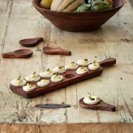 Rustic Wooden Deviled Egg Board Hassle-Free Returns
