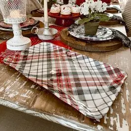 Free Returns All American Plaid Rectangle Platter