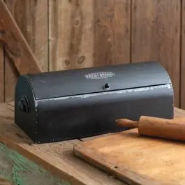 Black Metal Fresh Bread Box Secure Checkout