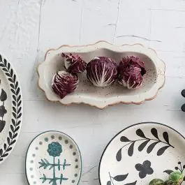 Get Yours Scalloped Edge Stoneware Platter