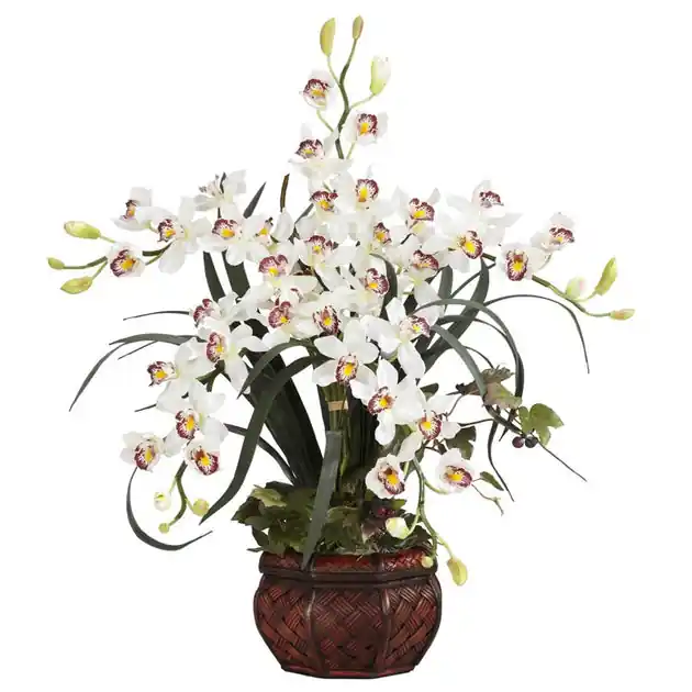 30" Faux Cymbidium with Decorative Vase Price Drop