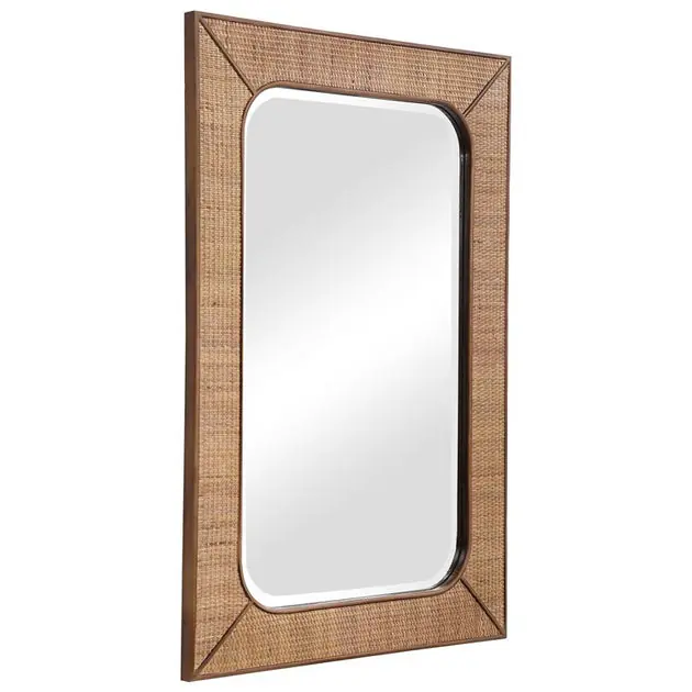 Price Drop Tahiti Rattan Wall Mirror