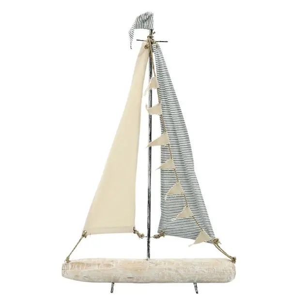 Buy Today 25" Iron Sailboat with Cloth Sails - Multi