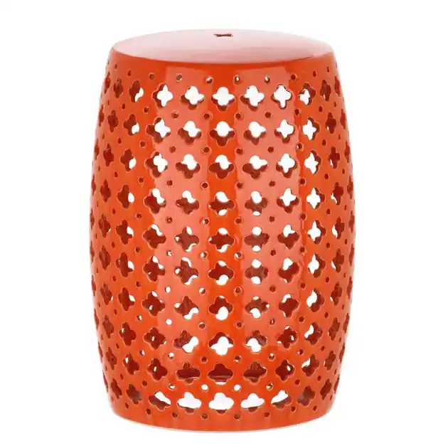 Lacey Garden Stool - Orange Affordable