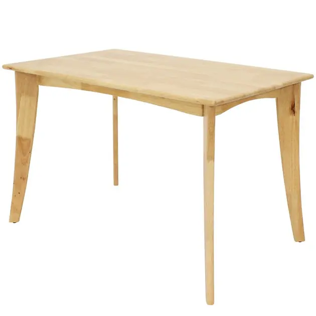 Fast Shipping 48" Solid Rubberwood Indoor Rectangular Dining Table - Natural