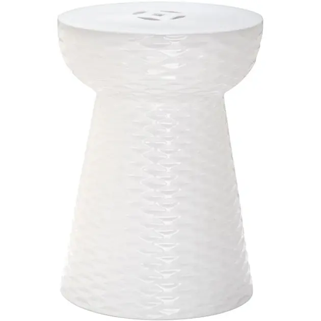 Daphne Garden Stool - White No Minimum Order