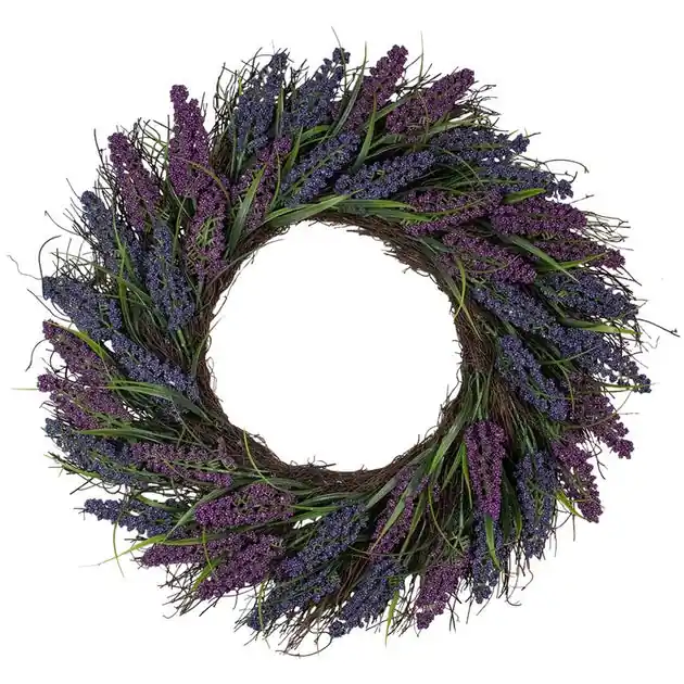 Bulk Order 22" Unlit Lavender Spiral Vine Wreath