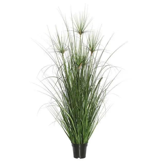 Vickerman 36" Artificial Potted Green Grass. Crafted