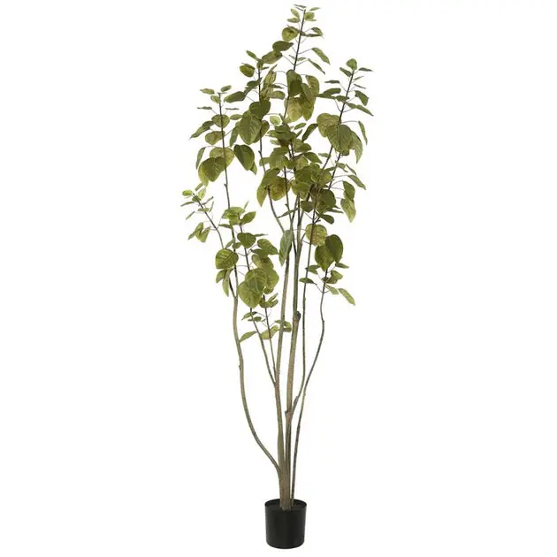 5' Artificial Cotinus Coggygria Tree in Plastic Pot Same Day Shipping