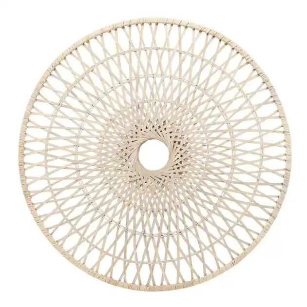 36" Round Wicker Wall Decor - Natural Hassle-Free Returns