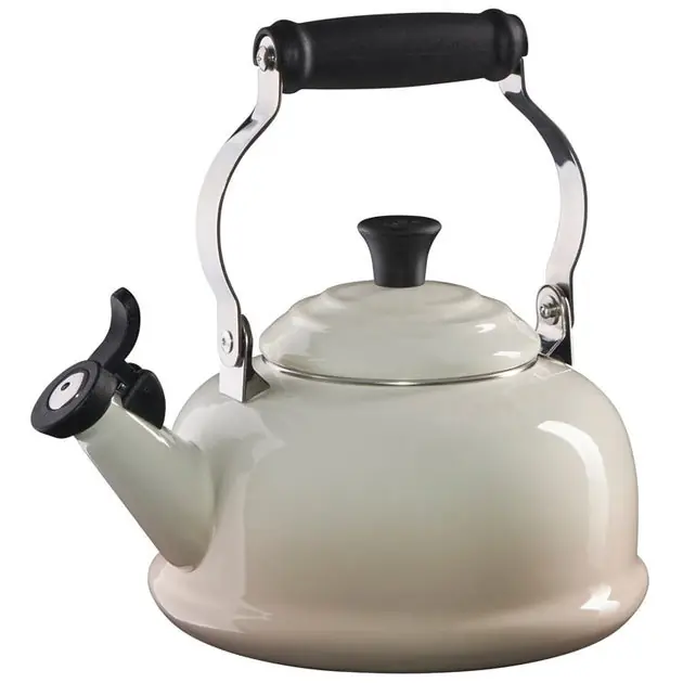 Markdown 1.7-Quart Enamel On Steel Whistling Kettle - Meringue