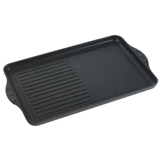 Luxury XD Nonstick 17" x 11" Double Burner Grill/Griddle Combo Pan