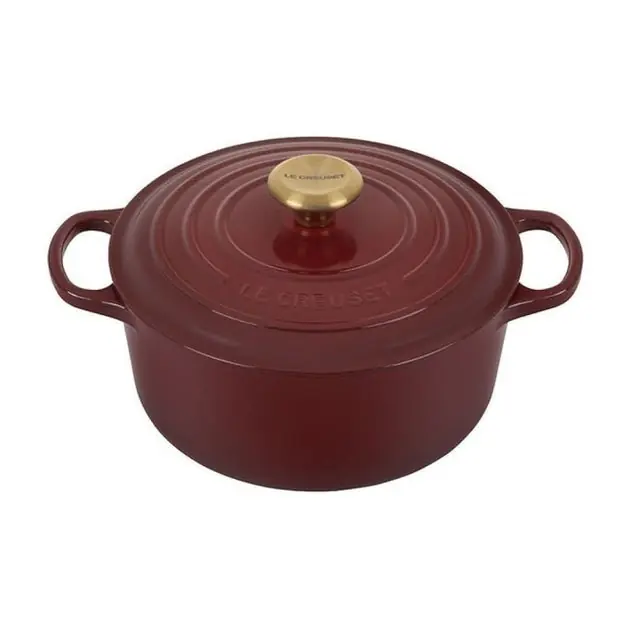 Secure Checkout Signature 3.5-Quart Round Enameled Cast Iron Dutch Oven - Rhone